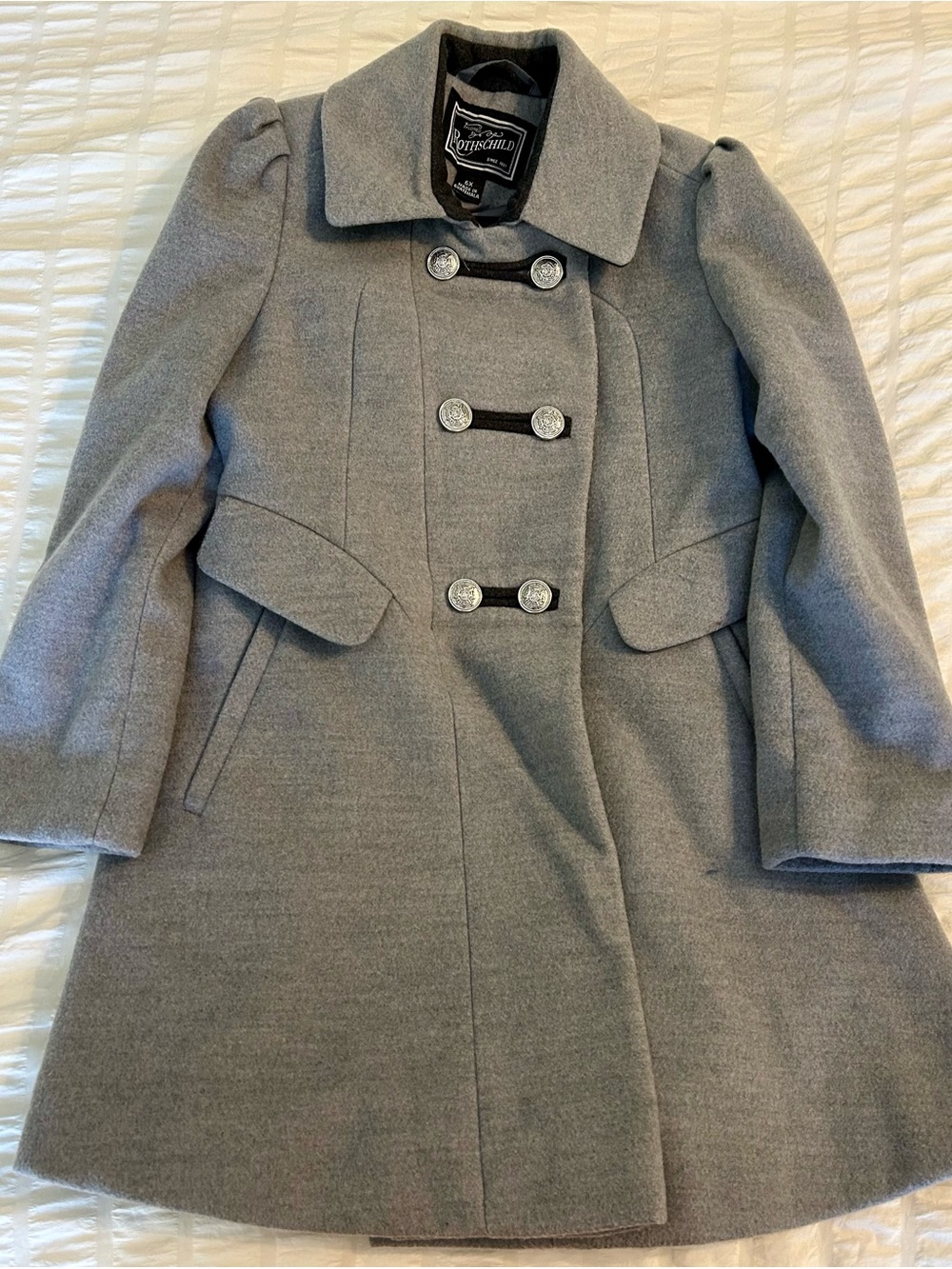 Rothschild Gray Wool-Blend Pea Coat